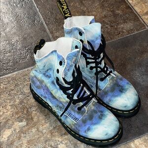 Dr. Martens Blue and White Boots